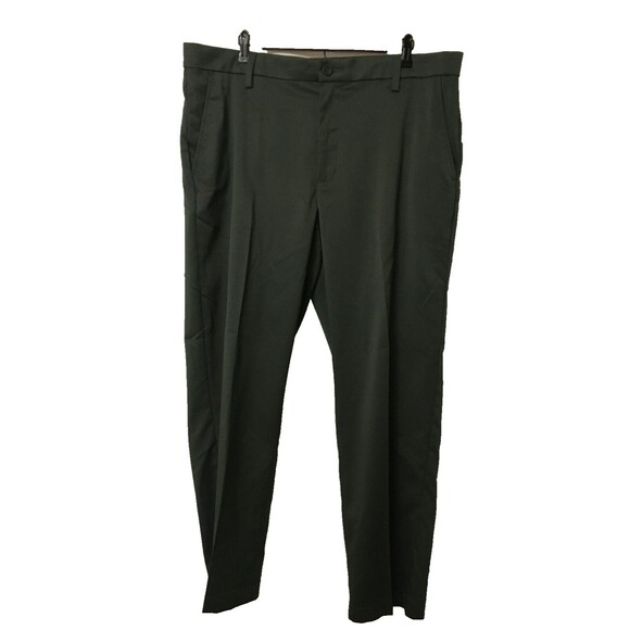 Amazon Essentials Casual Pants Men's Size 40W X 30L Green Flat Front - Picture 1 of 9